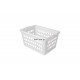 Bakery container-crate white 64x42x35cm 60lt with solid base & perforated sides