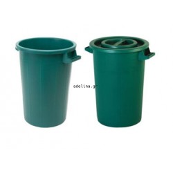 100lt Φ52,5x65 Plastic Bucket without Lid 3.72Kg Professional Green