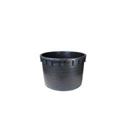 Black round container with handles 100lt 75x33cm