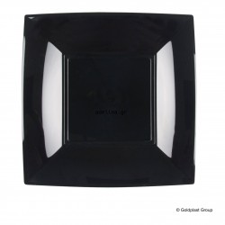 Plate PP Square 18x18cm black multipurpose